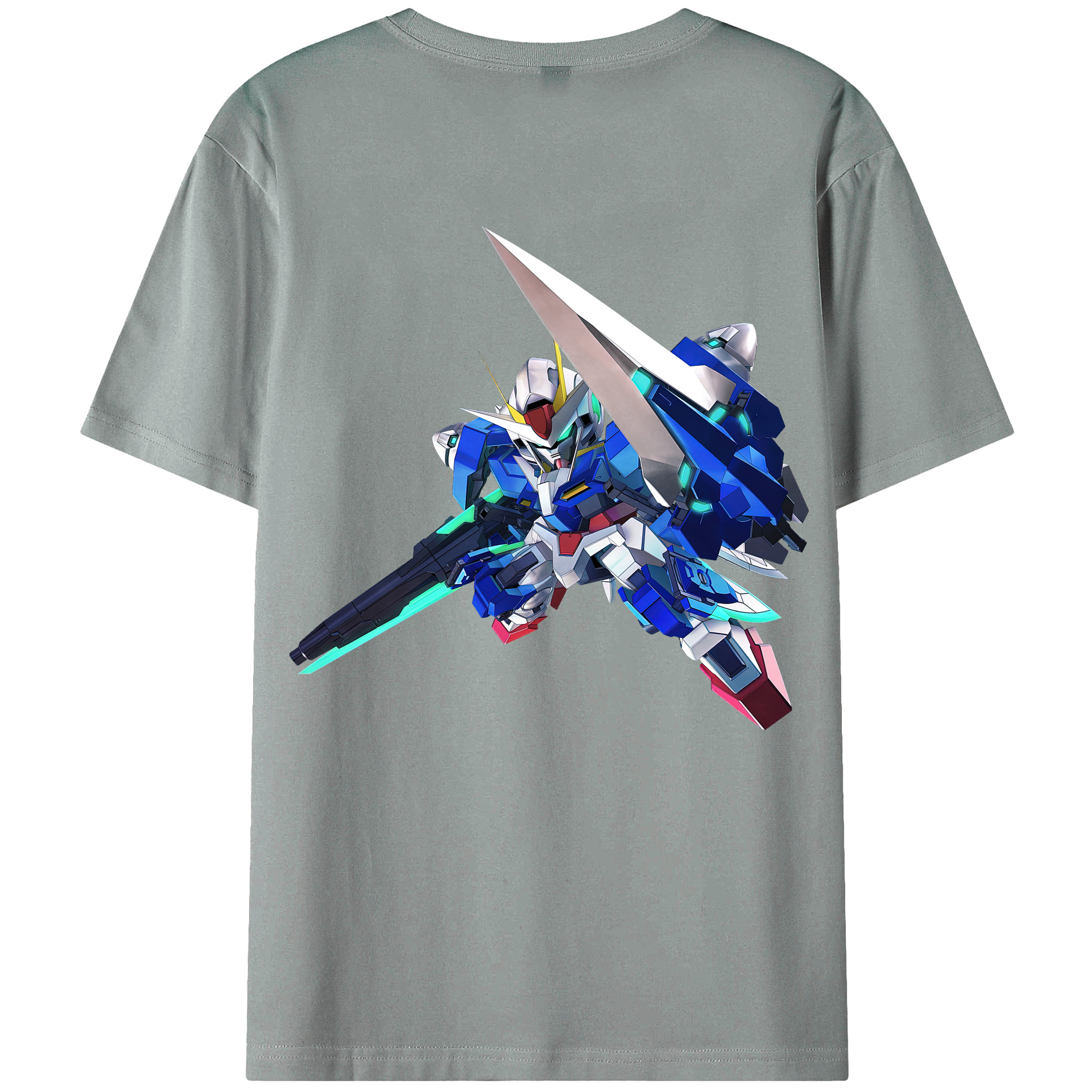 （画像用） 機動戦士ガンダム Mobile Suit Gundam 綿100％ メンズ半袖Tシャツ（バックプリント） 通気性